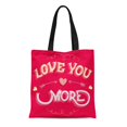 thumbnail image 1 of POGLIP Sac Fourre-Tout en Toile Rose Abstrait Je t'Aime Plus Saint-Valentin Belle Célébration Durable Réutilisable Épaule Courses, 1 of 1