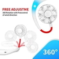 thumbnail image 3 of Neck Fan,Portable USB Personal Hand Free Mini Lazy person Neck Fan 360 Degree Rotation Cooling Handheld Wearable Suitable Fan for Office Household Travel Room Outdoor Sports (White), 3 of 6