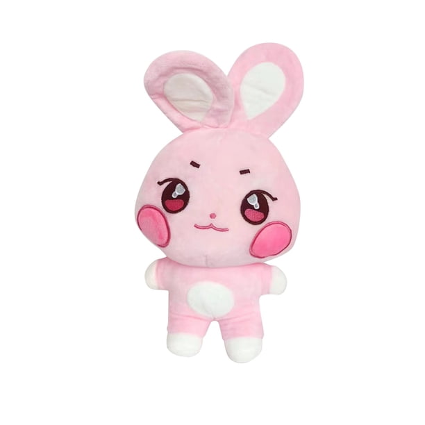11.8 pulgadas Aniteez Kawaii Animales de peluche Peluches Juguetes Fans Regalo para niños, niñas, ideal para guardería, decoración de habitación, cama - ATEEZ # Wooyoung,Pink # 30cm/11.8"
