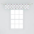 thumbnail image 2 of Ambesonne Flowers Window Valance, Nature Romance Classic, 54" X 12", Pink and Blue, 2 of 3