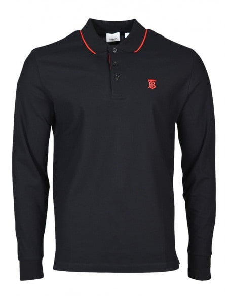 burberry polo shirt mens black