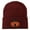 Maroon, variant on Halloween Yawning Jack o Lantern Embroidered Long Beanie - Orange OSFM