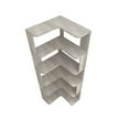 thumbnail image 3 of Hommoo 6-Tier Freestanding L-Shaped Corner Bookshelf Display Shelf, Wooden Bookcase Multifunctional Open Storage Rack Organizer, Light Gray, 3 of 8