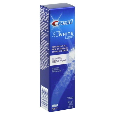 Crest 3D White Luxe Lustrous Shine Whitening Brilliant Mint Flavor Toothpaste 5.8 Oz