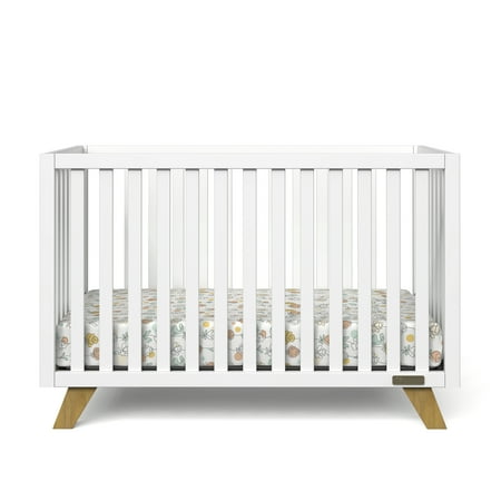 UPC: 0849801003434 | SOHO 4-in-1 Convertible Crib in White/Natural by Forever Eclectic™