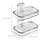 thumbnail image 4 of 1 juego de jabonera de ducha de doble capa, soporte para jabón de pared para baño., 4 of 7