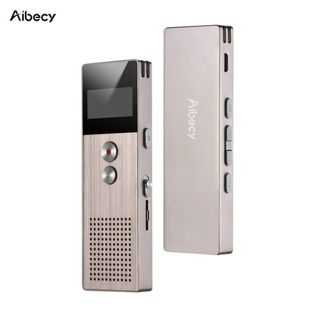 Aibecy M23 8GB/16GB Professional Digital Voice Recorder MP3 Muisc Player Audio Activated Recording with Loudspeaker Card Slot for Lectures (Best Way To Audio Record A Meeting)