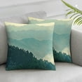 thumbnail image 3 of nygtbtfer Decorative Cushion Cover Pillowcase Sky High Mountain Morning Time Spring Natural Nature Green Outdoor Scenery Design Tourism Soft Throw Pillows Covers 20x20in, 3 of 7