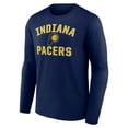 thumbnail image 2 of Men's Navy Indiana Pacers Victory Arch Team Long Sleeve T-Shirt, 2 of 3