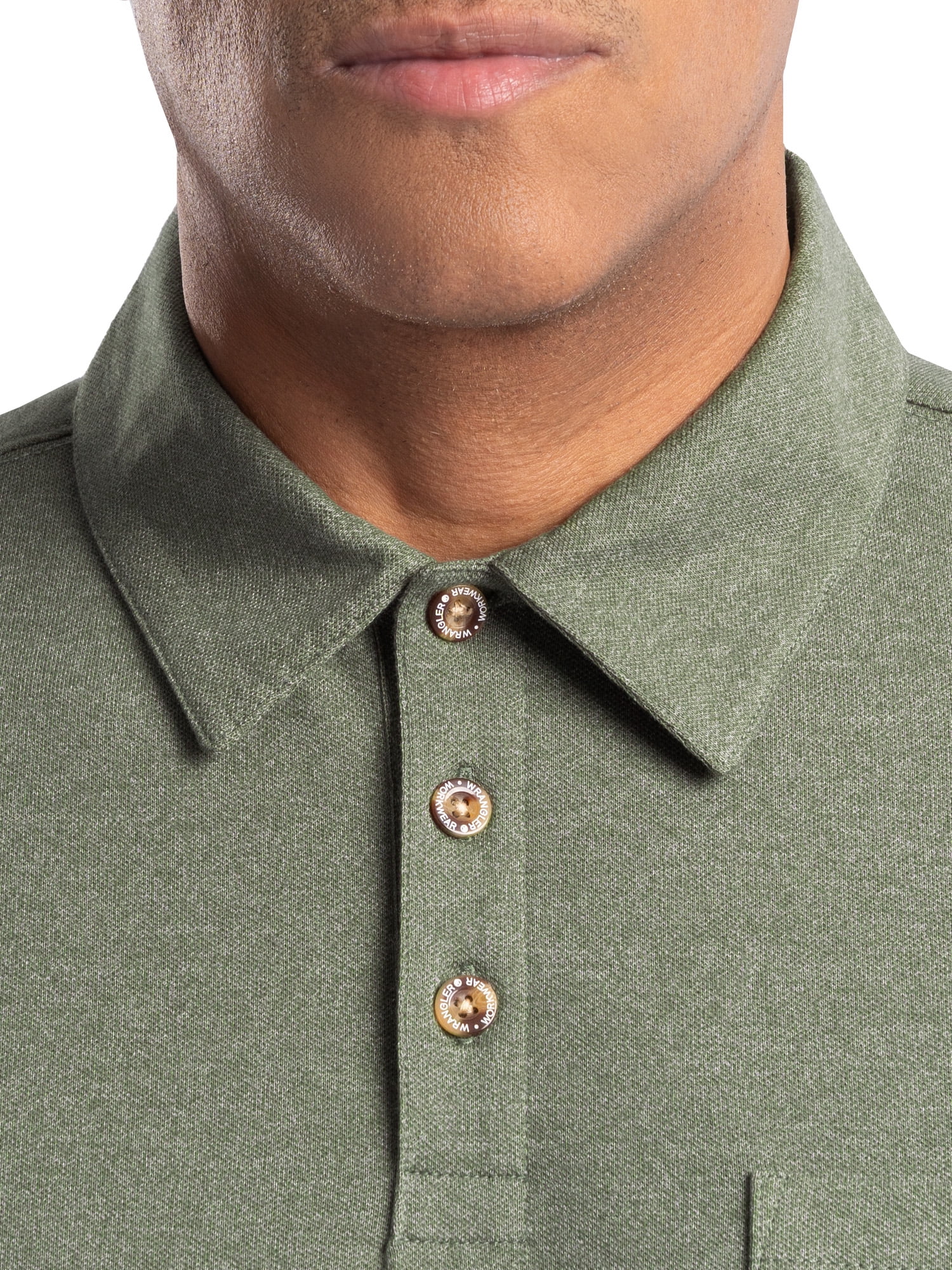 Wrangler Workwear Men's Performance Stretch Polo Short Sleeve Work Shirt, size S-3XL