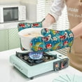 thumbnail image 7 of Honeii Japanese Koi patten Oven Mitts and Pot Holders Sets, Baker Oven Mitts, Mittens for Kitchen Decor, Baking Lover over Gloves Gifts, 7 of 7