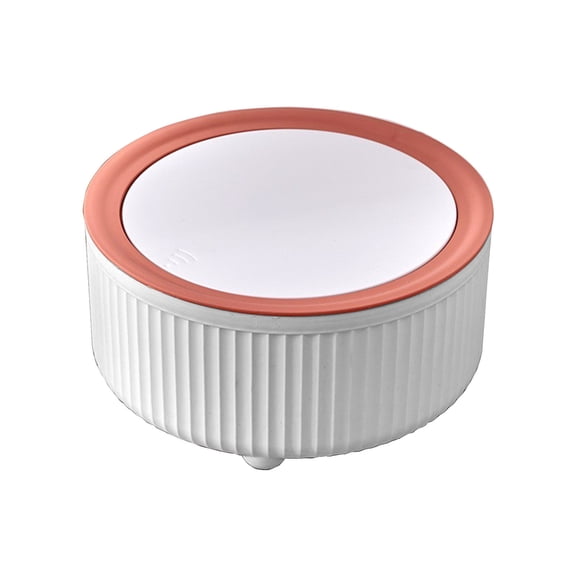 Leodye 1PCS Push-type Desktop Trash Can Cute Design Plastic Compact Car Home Restaurant Tabletop Debris Waste Basket -7.60x7.60x3.74in