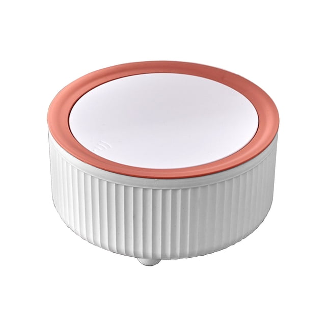 Leodye 1PCS Push-type Desktop Trash Can Cute Design Plastic Compact Car Home Restaurant Tabletop Debris Waste Basket -7.60x7.60x3.74in