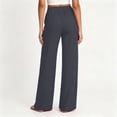 thumbnail image 4 of YTCAMLO Womens Cotton Pants Elastic High Waist Casual Palazzo Trousers with Pockets Casual Lightweight Breathable Flowy Wide Leg Pants, 4 of 9