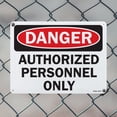 thumbnail image 4 of Authorized Personnel Only OSHA Danger Aluminum Sign 14 Inch x 10 Inch - 10 Pack, 4 of 8