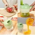 thumbnail image 3 of Jinsinto 4 in 1 Portable Electric Vegetable Cutter Set, Manual Food Processor, Vegetable Slicer for Garlic and Vegetables Mini Garlic Chopper, Onion, Vegetable, Minced Meat, 3 of 5