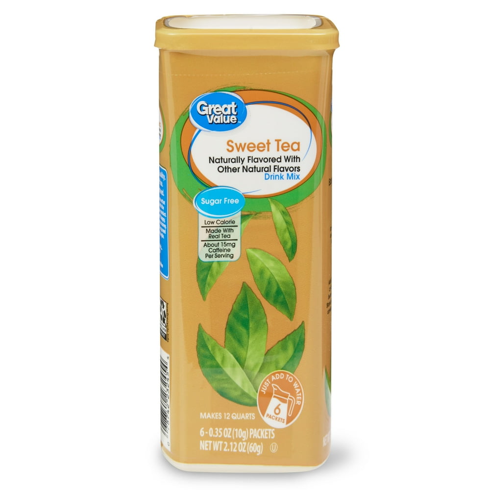 Great Value Sweet Tea Drink Mix, 0.35 oz, 6 count