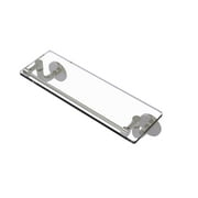 Remi Collection 16 Inch Glass Vanity Shelf with Gallery Rail