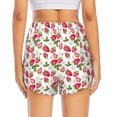 thumbnail image 4 of Xecao's Strawberry1 for a double-layer running short for women, perfect for gym, tennis, and more, featuring a convenient pocket., 4 of 9