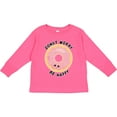 thumbnail image 3 of Inktastic Donut Worry Be Happy Pink Sprinkle Donut` Boys or Girls Long Sleeve Toddler T-Shirt, 3 of 5