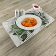 thumbnail image 2 of Ambesonne Boho Place Mats Set of 4, Leaves Art Mid Century Modern, Standard Size, Fern Green Off White Tan, 2 of 5