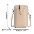 thumbnail image 3 of Bolso pequeño bandolera de hombro para teléfono móvil | Mini bolso de cuero PU con correa ajustable | Porta tarjetas y efectivo | Diseño compacto y ligero | Interior estructurado protector | Moda, 3 of 5