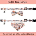 thumbnail image 3 of Juego de 2 piezas de cascabeles para collar de gato, collar de gato separable con linda pajarita y campana, ajustable de 7,8 a 10,5 pulgadas, 3 of 5
