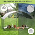 thumbnail image 4 of Large Metal Chicken Coop, Wire Mesh Chicken Run, Doom Roof Chicken Pen with Water-Resident and Anti-UV Cover, Duck Rabbit House Outdoor, 4 of 8