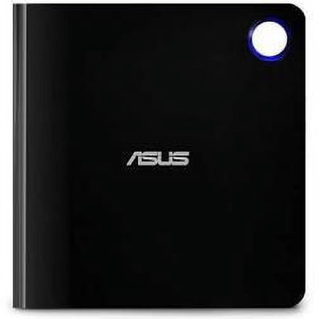 ASUS SBW-06D5H-U BDXL External Ultra Slim Blu-ray and MDisc Burner USB 3.1 USB-C 2 Cables Black