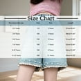 thumbnail image 3 of ITSAME Girls Denim Shorts, with Pocket Floral Edge with Bead Elastic Waist Summer Casual Fashion Jean Shorts Blue 9T, 3 of 6