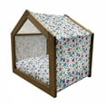 thumbnail image 2 of Lab Pet House, Chemicals Pills Bacteria Cell and Plant Pharmaceutical and Botanical Research, Outdoor & Indoor Portable Dog Kennel with Pillow and Cover, 5 Sizes, Multicolor, by Ambesonne, 2 of 5