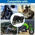 thumbnail image 3 of Motorcycle Cover Outdoor Waterproof Motorbike Cover Half Cover 420D-PU Black Protection Sun Rain Cover Fits 104.33"x41.34"x25.59", 3 of 7