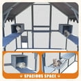 thumbnail image 4 of 112'' Large Outdoor Wooden Catio, Cat Enclosures with  Sleeping Houses & Bridges, Cat House with Waterproof Cover, Outside Cat Condon for Multiple Cats, 4 of 7
