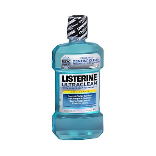 Listerine Ultra Clean Antiseptic Mouthwash, Arctic Mint 500 Ml, 3