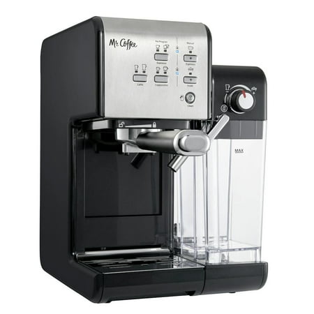 Mr. Coffee - Espresso Machine with 19 bars of pressure and Milk Frother - Stainless Steel