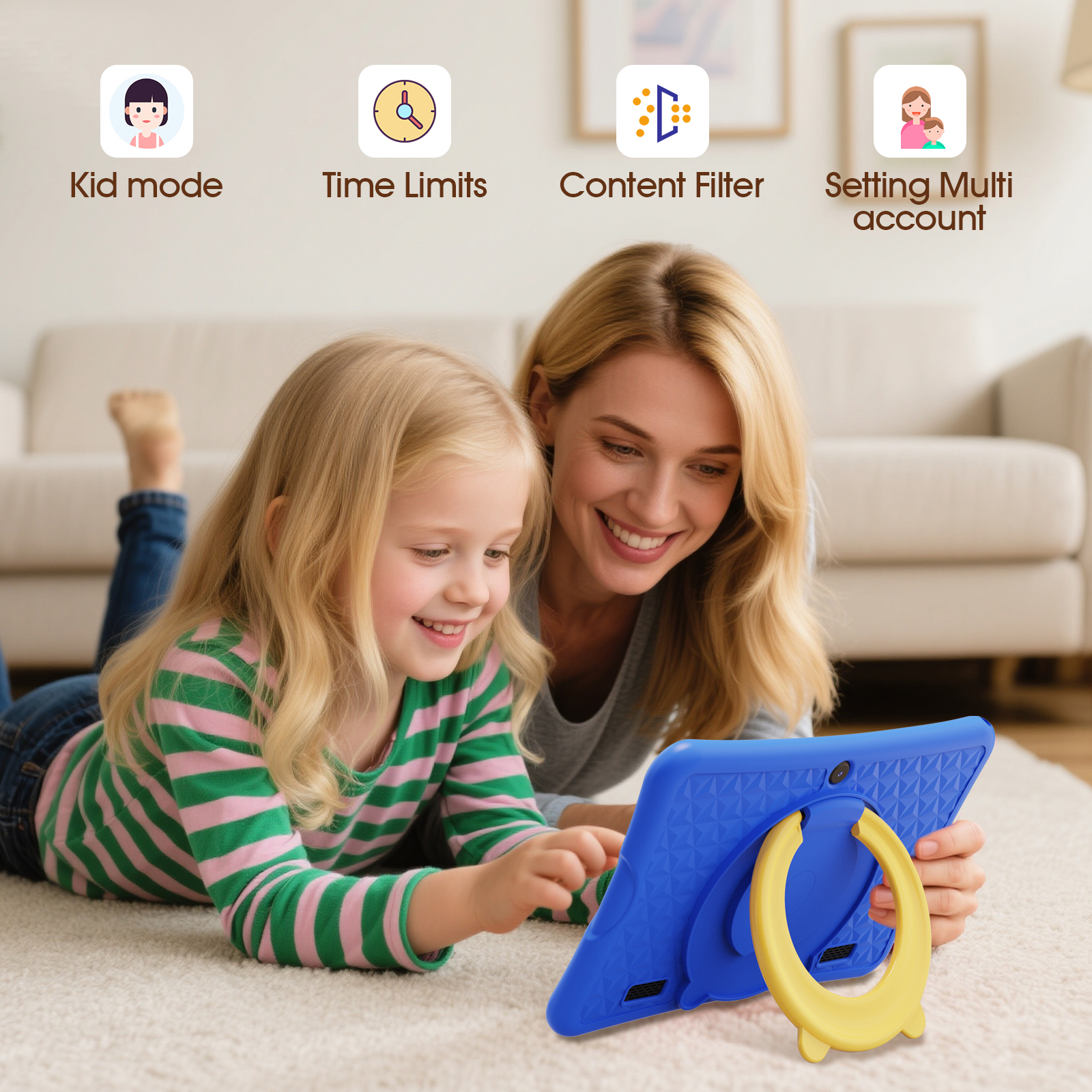 Haudio 10.1" Kids Android 15 Tablet with Parental Controls photo 7