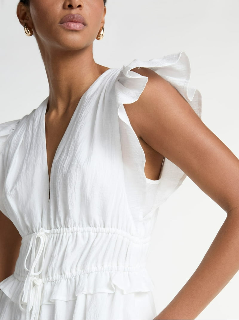 Scoop Women's Crinkle Gauze Mini Dress Sizes XS-4X, Flattering Fit and Flare  Silhouette - Walmart.com
