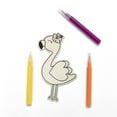 thumbnail image 4 of Hello Hobby Flamingo Wood Coloring Kit with Markers, Child's Craft, 6.69 in x 4.33 in, 4 of 5