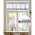 thumbnail image 7 of Farmhouse Blue Valances for Windows Stripes Decoration Valance Rod Pocket Light Filtering Short Window Treatments Curtains for Kitchen Bathroom Living Room Bedroom, 1 Panel, 54 x 18 Inch, 7 of 7