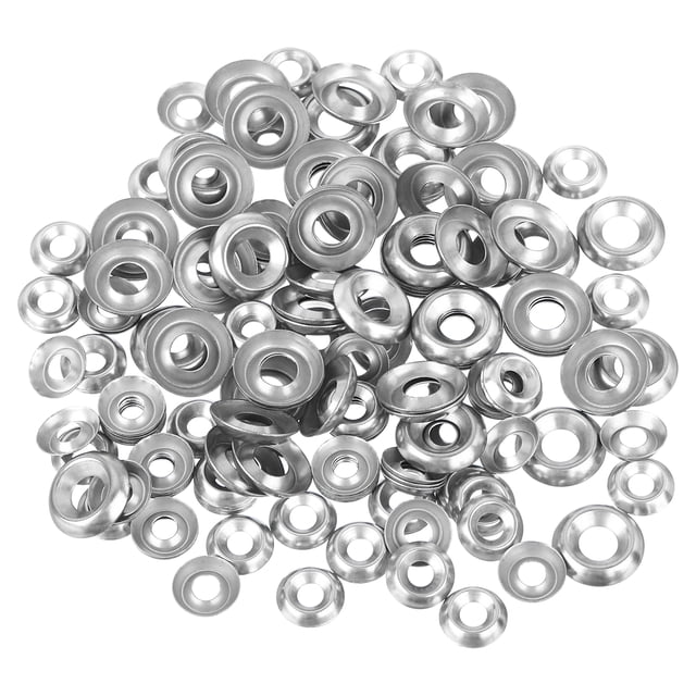600Pack 304 Stainless Steel Cup Washer Countersunk, #6/#10 Countersunk Finish Washers for Screw Bolt