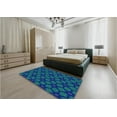 thumbnail image 5 of Ahgly Company Machine Washable Indoor Square Transitional Dark Turquoise Green Area Rugs, 7' Square, 5 of 7