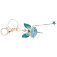 thumbnail image 2 of FLAMEEN Rhinestone Keychain, Metal Keychain Cute Angel Girl Shape For Car Hanging Pendants For Bag Decoration For Gift, 2 of 8