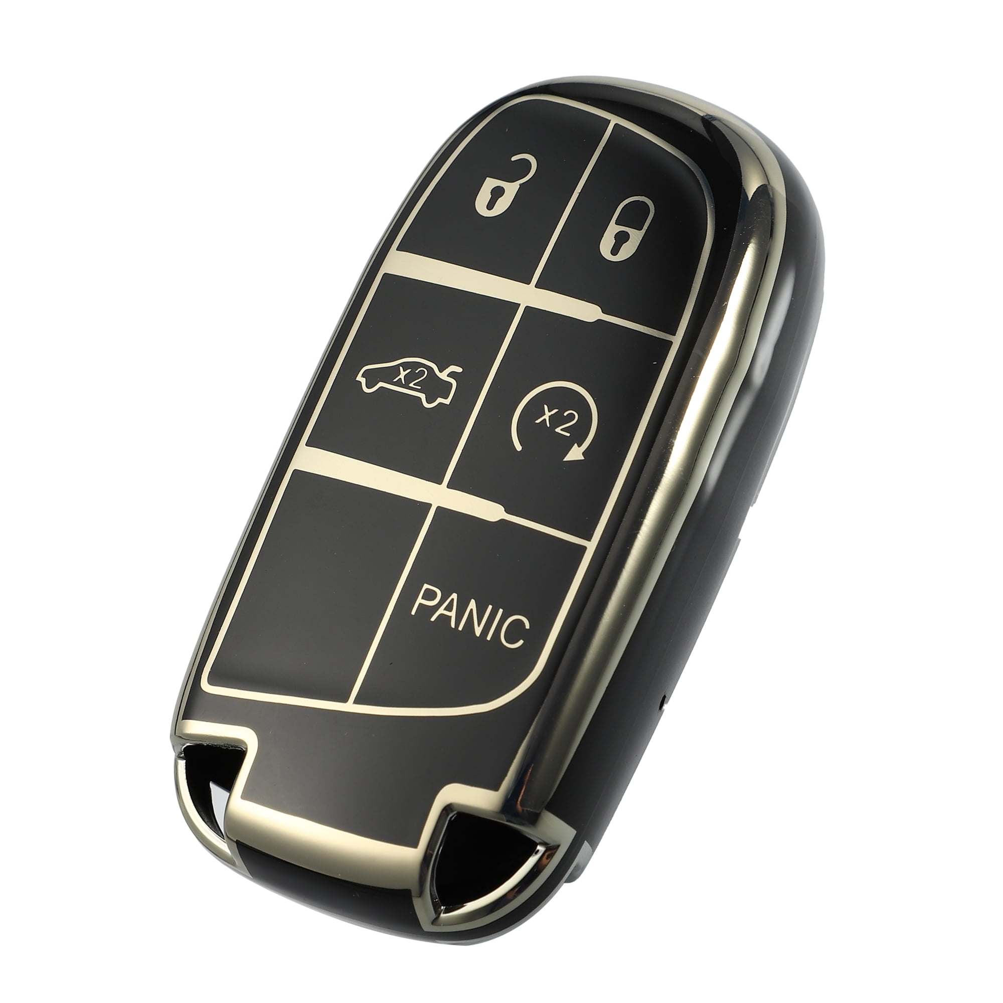 Jeep Grill Black Leather Tear Drop Key Chain