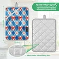 thumbnail image 3 of 2Pack Heat-Resistant Quilted Cotton Potholders - Stylish Kitchen Grips for Hot Pots & Pans Ovens Vibrant Red Bows Pattern, 3 of 7