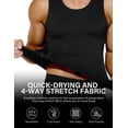 thumbnail image 4 of Arjen Kroos Mens Compression Shirt Slimming Body Shaper Tank Top Tummy Control Undershirts,3Pack, 4 of 17