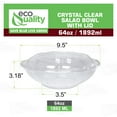 thumbnail image 3 of [25 PACK] 64oz Clear Disposable Salad Bowls with Lids - Clear Plastic Disposable Salad Containers for Lunch To-Go, Salads, Fruits, Airtight, Leak Proof, Fresh, Meal Prep | Rose Bowl Container (64 OZ), 3 of 7