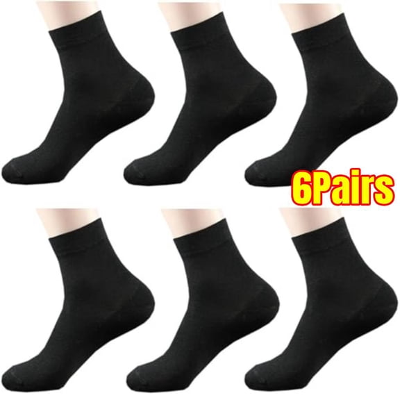 6Pairs Men's Crew Ankle Thin Cotton Dress Socks - Short Athletic Socks, Ankle Socks, Brathable Socks