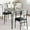 Gray, variant on Twister.CK 3 Piece Dining Table and Chairs Set, Kitchen Table Set for 2, Square Breakfast Table for Apartment Dining Room Small Kitchen Home, Brown