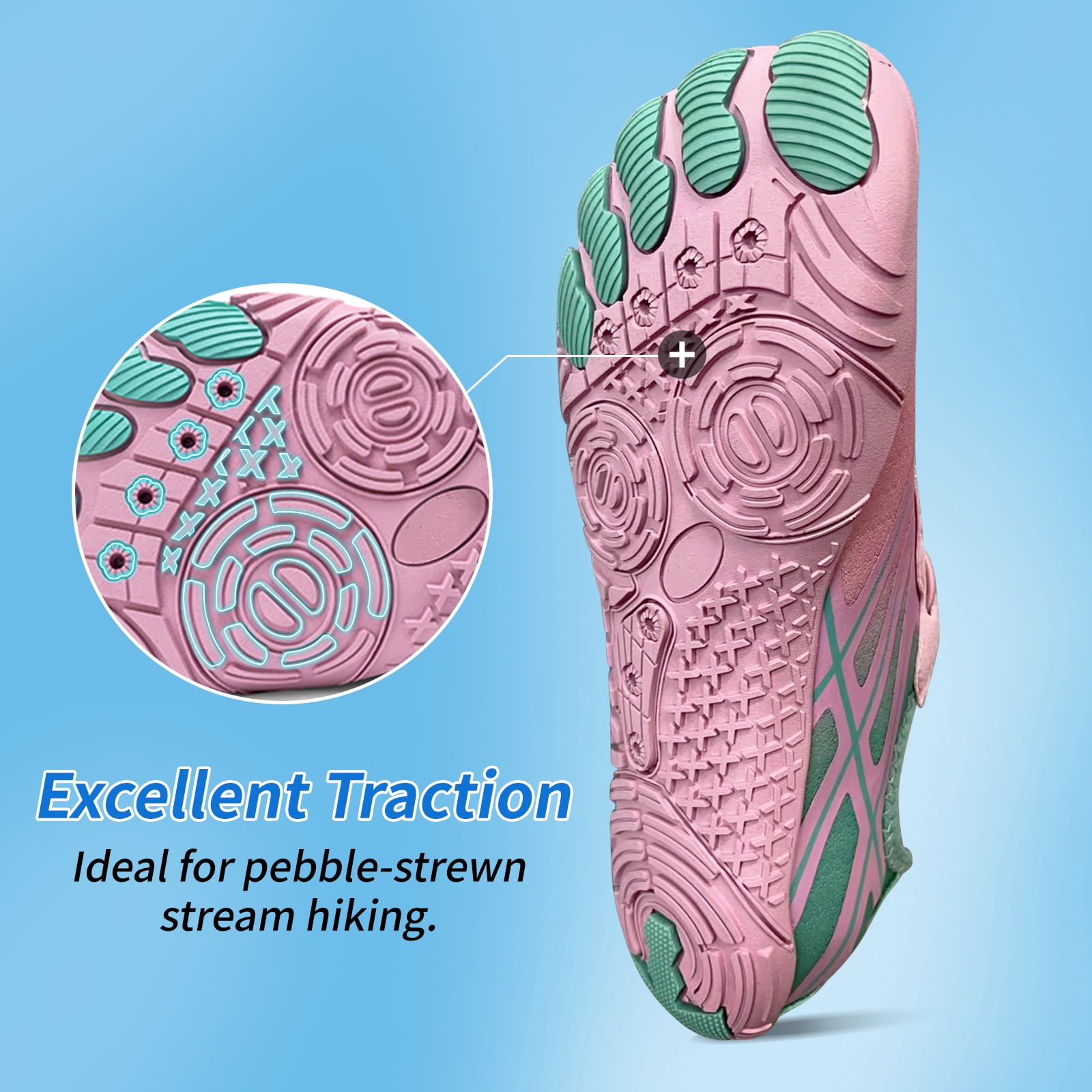 Barefoot Water Shoes Women Men Quick Dry Wide Toe Non-Slip Breathable Aqua Shoes for Beach Pool Swim Hiking Walking