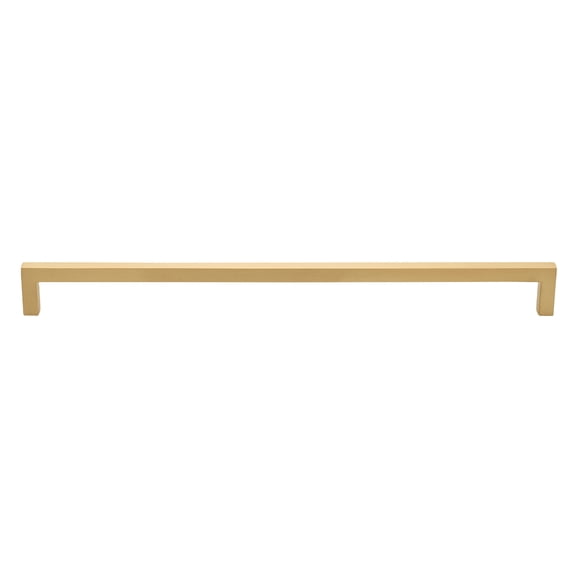 GlideRite 12-5/8 in. (320mm) Center-Center Solid Square Bar Cabinet Pull, Satin Gold, 5 Pack